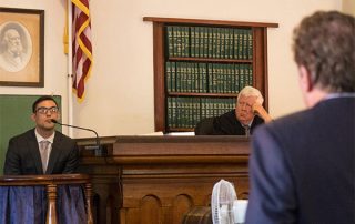 Defendant Adam Smith (on witness stand) was found not guilty Friday on charges of rape photo by Mark Lovewell